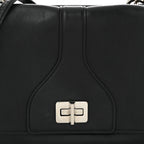 Vitello Soft Chain Flap Bag Black