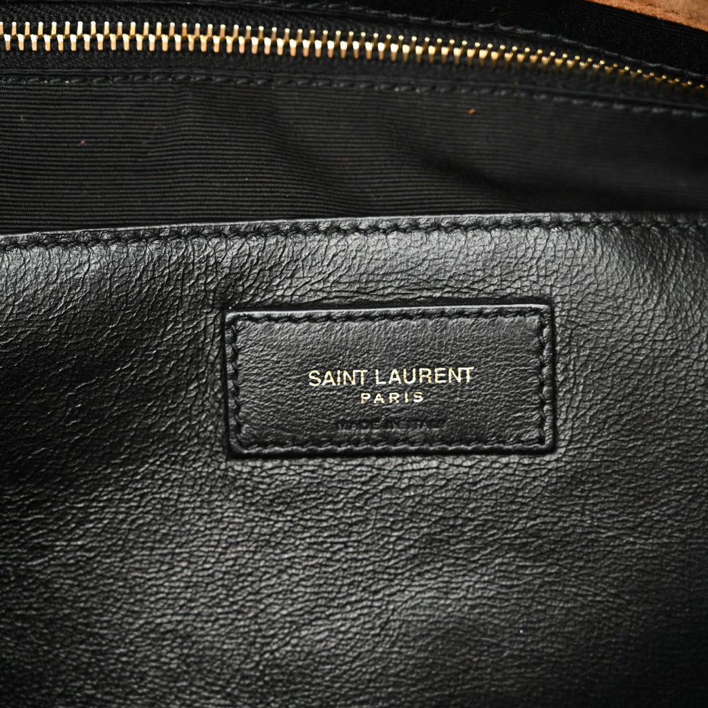 Suede Matelasse Monogram Large Jamie 4.3 Snuff
