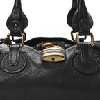 Calfskin Medium Paddington Satchel Bleu Nuit