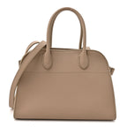 Grained Calfskin Soft Margaux 10 Bag Dark Taupe