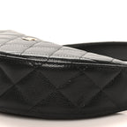 Caviar Quilted Clutch With Chain Black