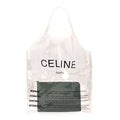 Plastic Bag with Cloudy Lambskin Solo Zip Pouch Clutch Celadon