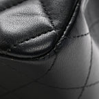 Lambskin Quilted Mini Rectangular Flap Black