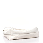 Shiny Calfskin Quilted Mini Chanel 22 White