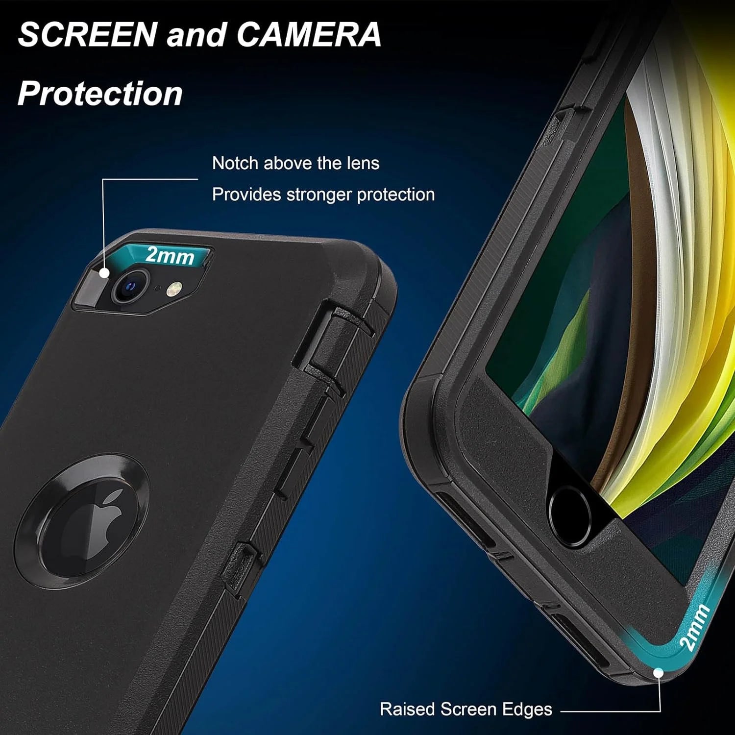Entronix Case Compatible with iPhone 8/7/SE - Triple-Layer Heavy Duty Protection