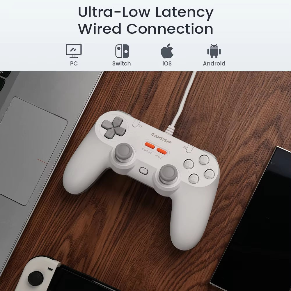 Gamesir Tegenaria Lite Wired Game Controller with High-Precision Joysticks, 1000Hz Polling Rate, and Anti-Drift Technology for Nintendo Switch 2 and PC