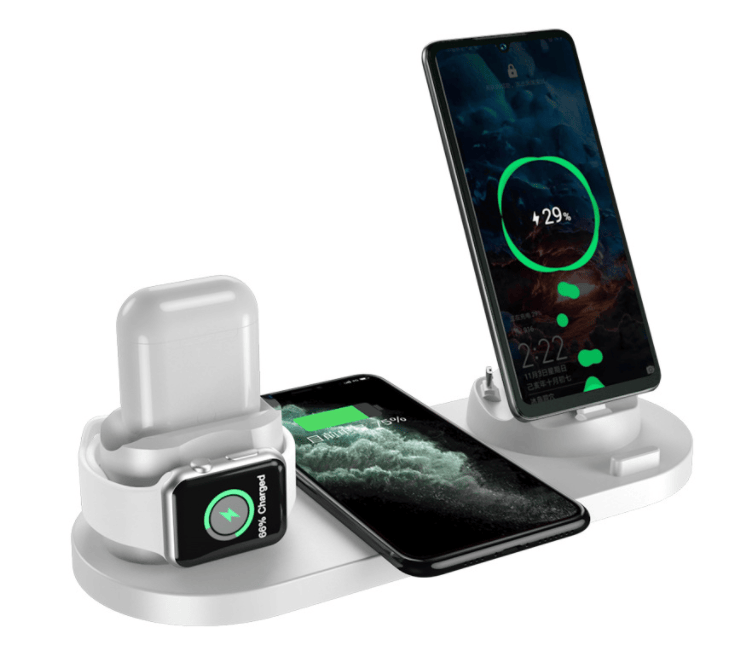 Wireless Charger For IPhone14 13 Fast Charger For Phone Fast Charging Pad For Phone Watch 6 In 1 Charging Dock Station - 15W