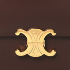 Shiny Calfskin Medium Triomphe Chestnut
