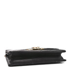 Lambskin Quilted Medium Golden Class Flap Black
