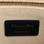 Calfskin Dioriviera Toile De Jouy Small Book Tote With Strap Blue Multicolor