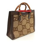 Monogram Jumbo GG Textured Dollar Calfskin  Medium Diana Tote Bag Camel Ebony New Acero Pomegranate Red