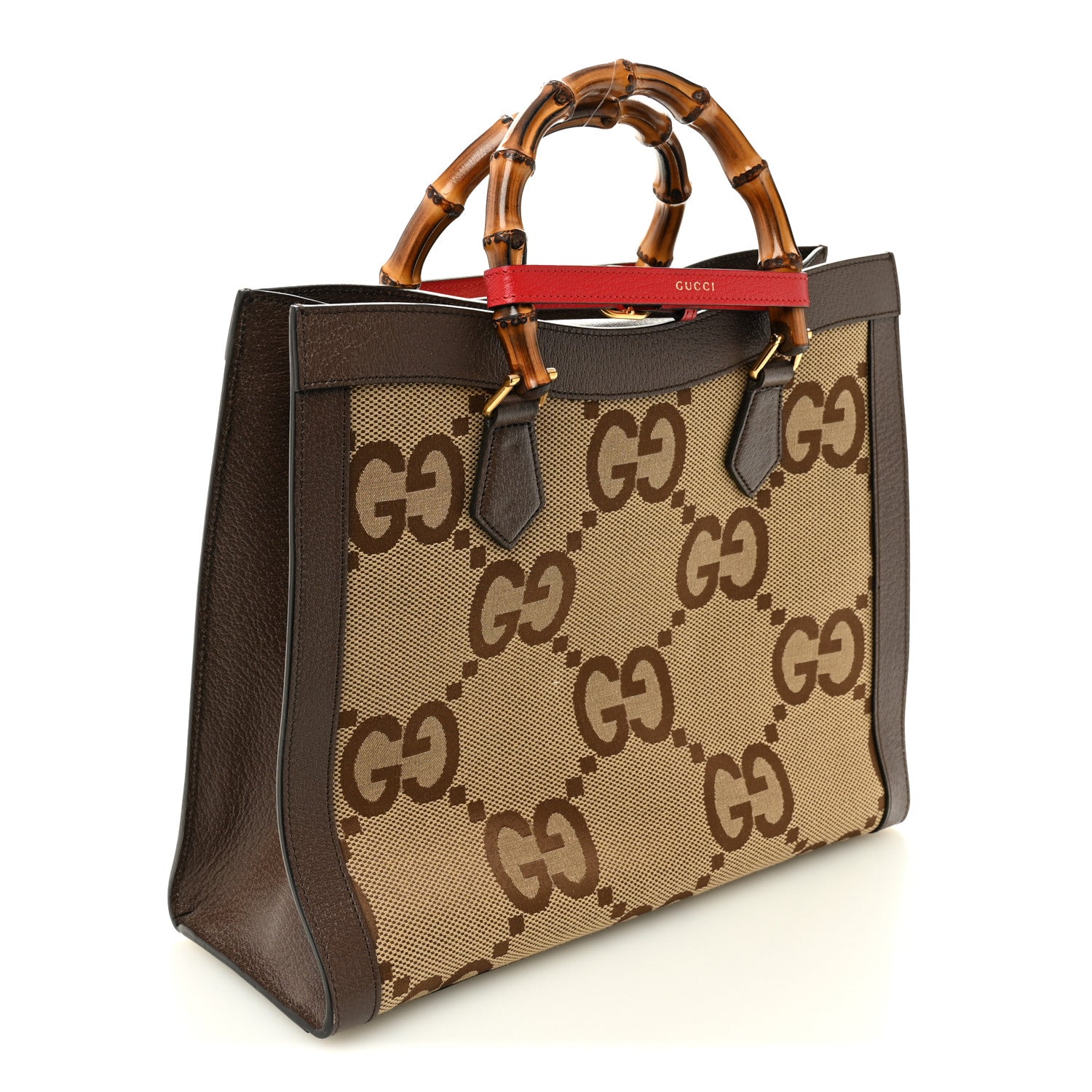 Monogram Jumbo GG Textured Dollar Calfskin  Medium Diana Tote Bag Camel Ebony New Acero Pomegranate Red