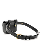 Shiny Calfskin Mini Claude Belt Bag 75 30 Black