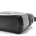 Aged Calfskin Quilted New Medium Gabrielle Hobo Black