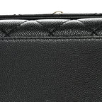 Caviar Quilted Extra Mini Coco Handle Flap Black