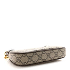 GG Supreme Monogram Textured Dollar Calfskin Mini Ophidia Chain Bag Beige Ebony