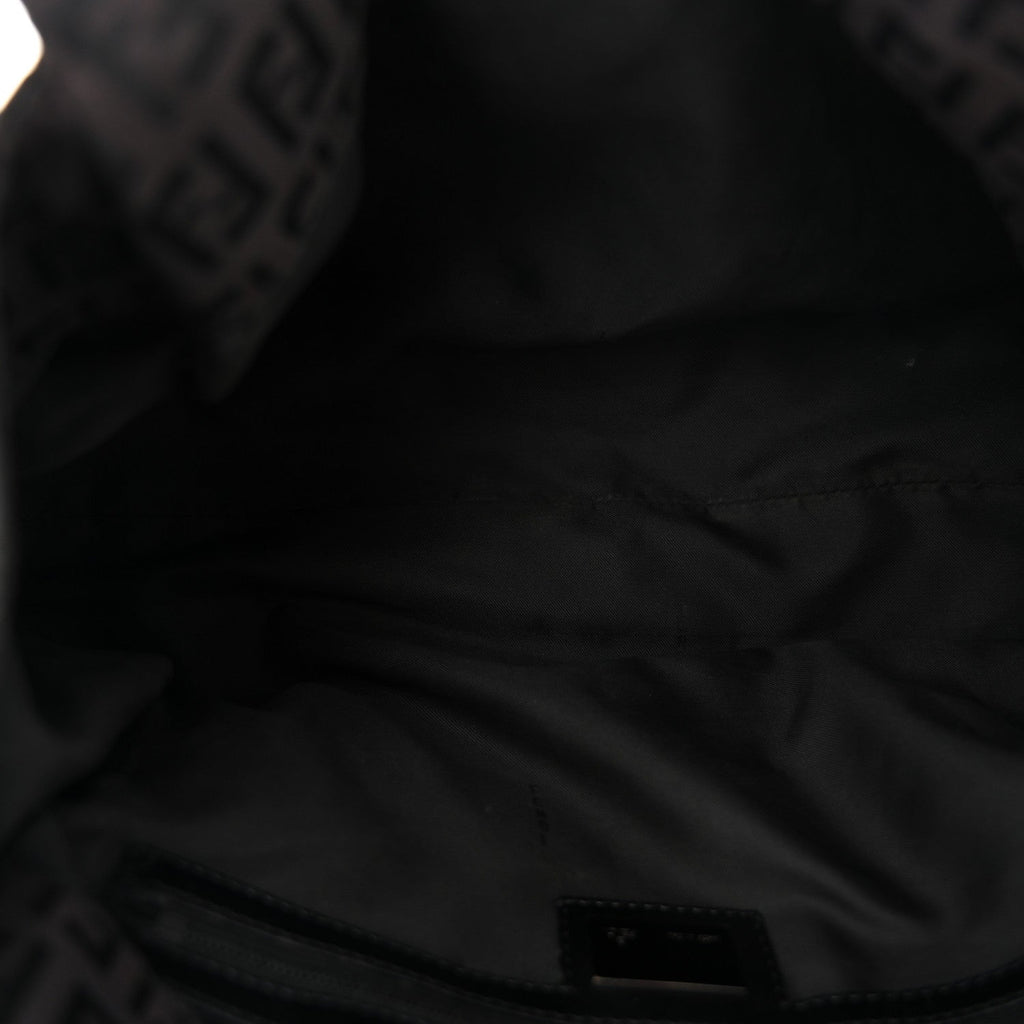 Zucchino Vitello Shoulder Bag Black Moro