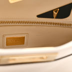 Vitello Seta Snakeskin Monster Eyes Medium Peekaboo Iconic Satchel  Amido Sand Black