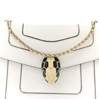 Calfskin Small Serpenti Forever Crossbody Bag White Agate