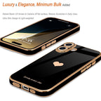 Entronix Bundle Compatible with iPhone 16 - [Flexible] Glossy Heart Case & 2 Clear Screen Protectors
