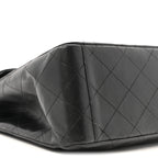 Lambskin Quilted XL Jumbo Single Flap Black