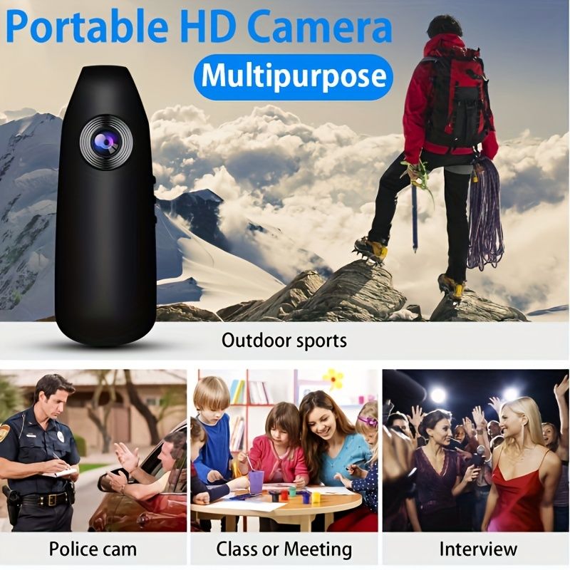 Small Body Cameras; 1080P Full HD Mini Camera Body Wear Camera;with 32GB Card; Portable Pocket Body Cams With Back Clip; Video & Audio Recording; Motion Activated