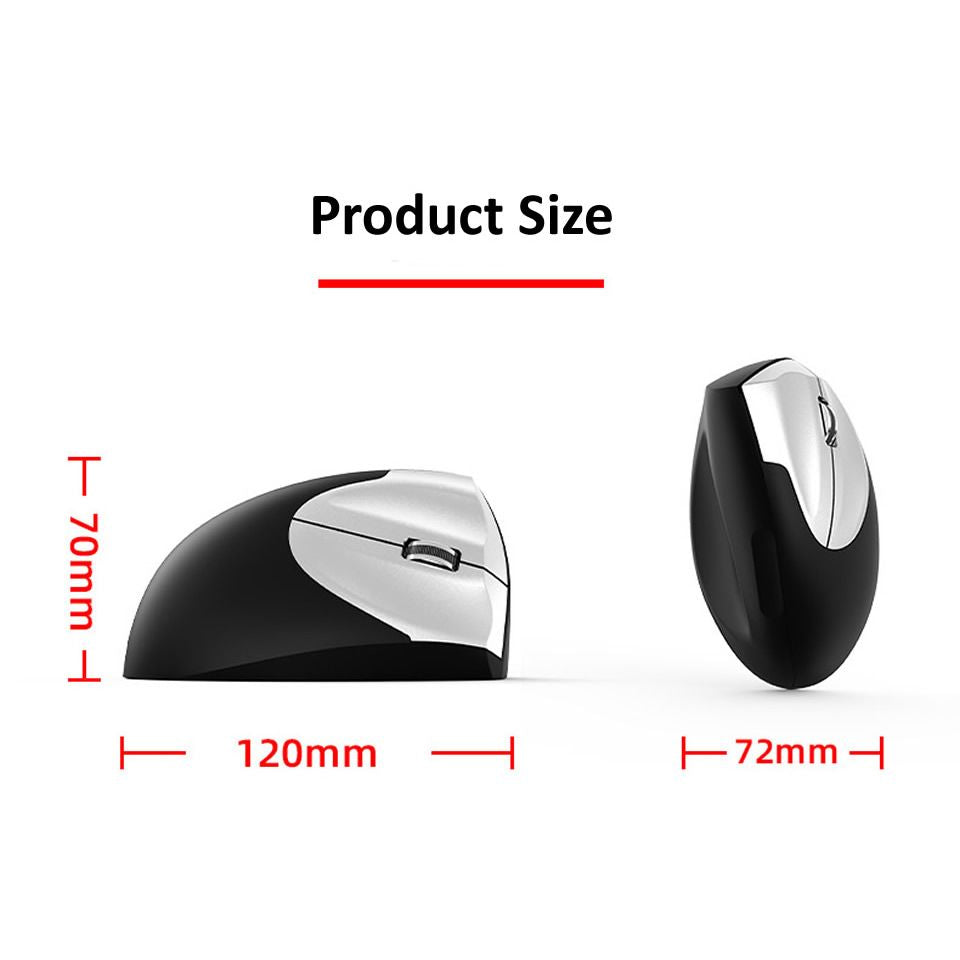 2.4G Wireless Mouse Vertical Gaming Mouse USB Computer Mice Ergonomic Desktop Upright Mouse 1600 DPI for PC Laptop Office Home
