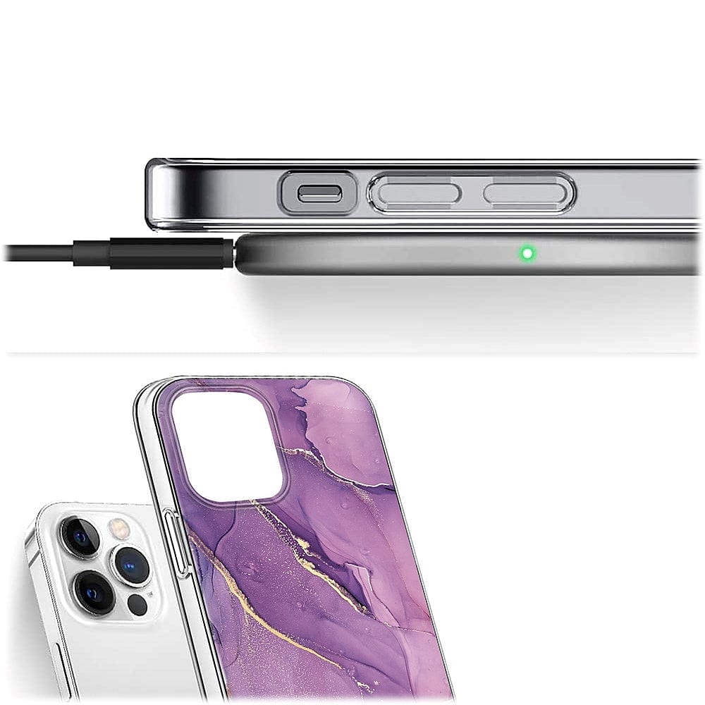 SAHARA - Inspire Series Purple Marble Case  - iPhone 14 Pro - CP00352