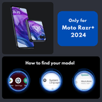 Entronix [Magnetic] Case Compatible with Moto Razr Plus 2024 - [Hard Back] Slim Clear