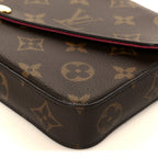 Monogram Pochette Felicie Chain Wallet Fuchsia