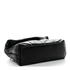 Lambskin Quilted Toy Loulou Puffer Monogram Chain Satchel Black