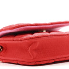 Jersey Quilted Micro Mini Flap Red