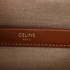 Canvas Calfskin All Over Print Small Cabas Thais White Tan