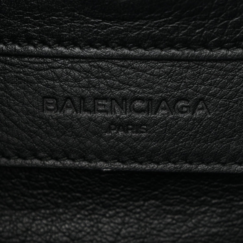 Grained Calfskin Papier Mini A4 Zip Around Tote Black