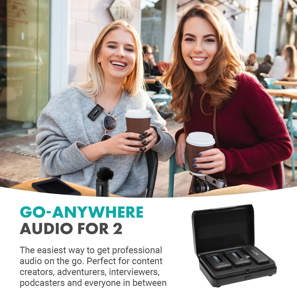 Movo WMX-2-C-DUO USB-C Dual Wireless Lav Mics