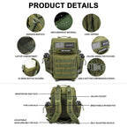 SAHARA - Raider Series Travel Bag & Laptop Backpack for Laptops up to 17.3-inch - Army Green