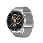 gt3 smart watch 1.36 large screen AI voice nfc access control Alipay collection and payment live broadcast supply -Silver silver steel belt+adhesive tape