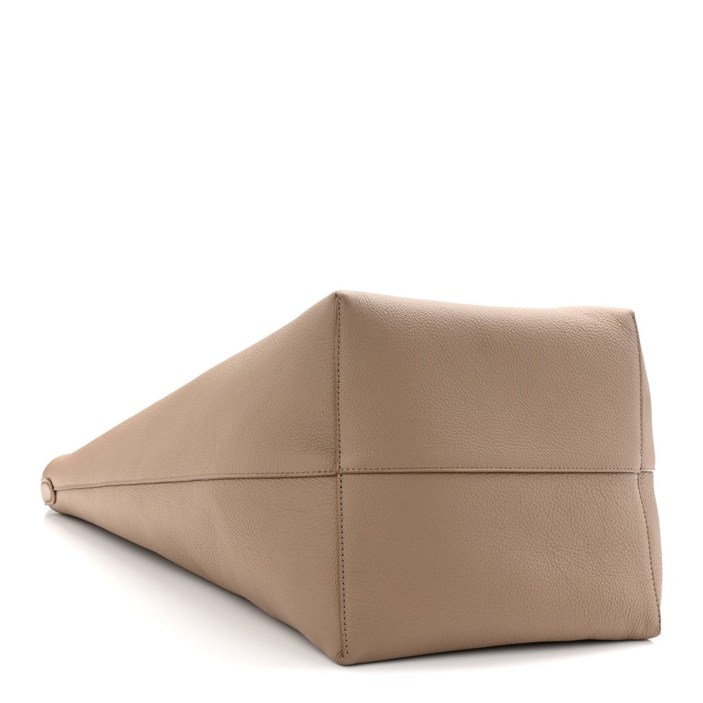 Grained Calfskin Large N/S Park Tote Dark Taupe