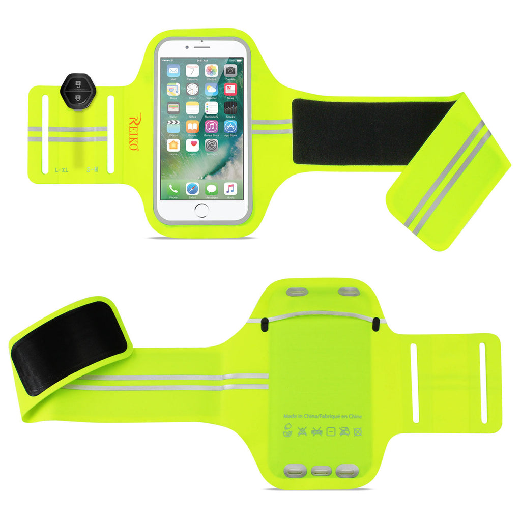 Reiko Running Sports Armband For Iphone 7/ 6/ 6S Or 5 Inches Device In Green (5X5 Inches)