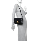 Shiny Calfskin Medium Triomphe Black