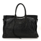 Arena Lambskin Brass Hardware Le City Travel Bag Black