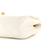 Aged Calfskin Quilted 2.55 Reissue Mini Flap White