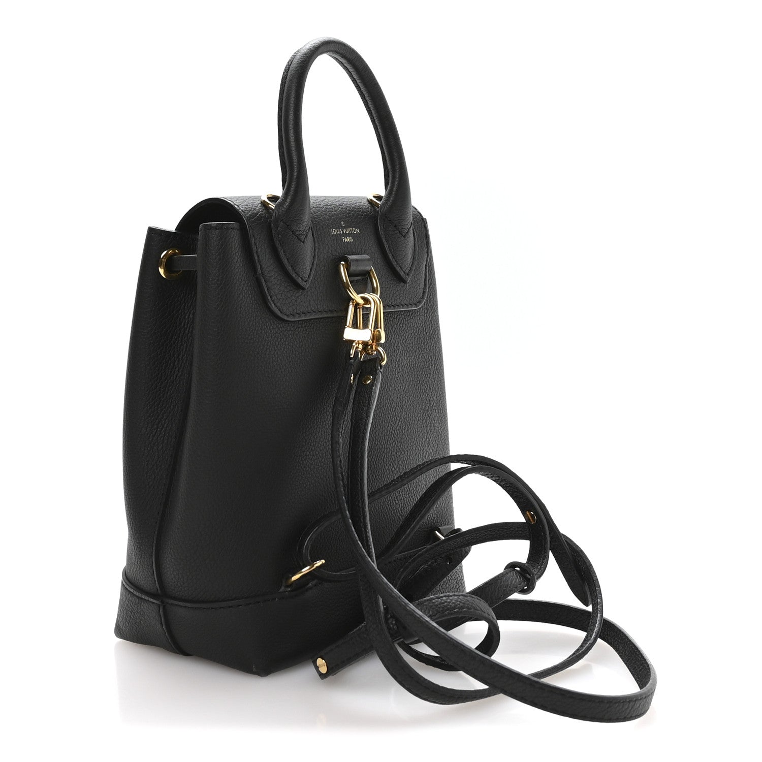 Calfskin Lockme Mini Backpack Black