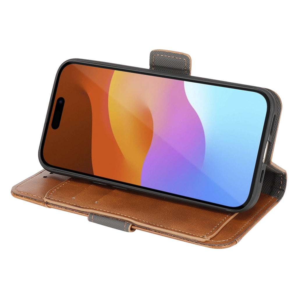 SAHARA - Indy Series Genuine Leather Wallet Case - iPhone 15 Pro Max - CP00480 CP00481