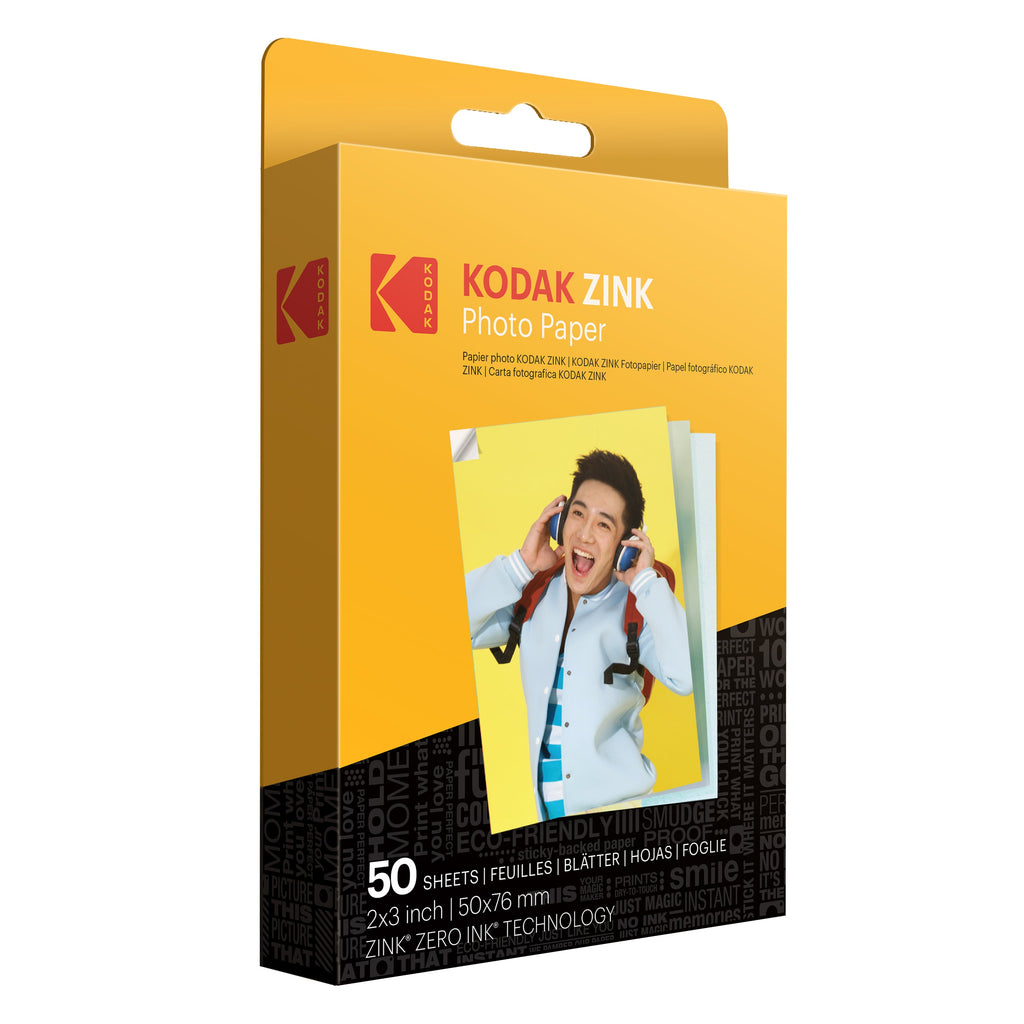 Kodak Zink Photo Paper 2x3"(50 Sheets) Compatible with PRINTOMATIC, Smile & Step Cameras & Printers