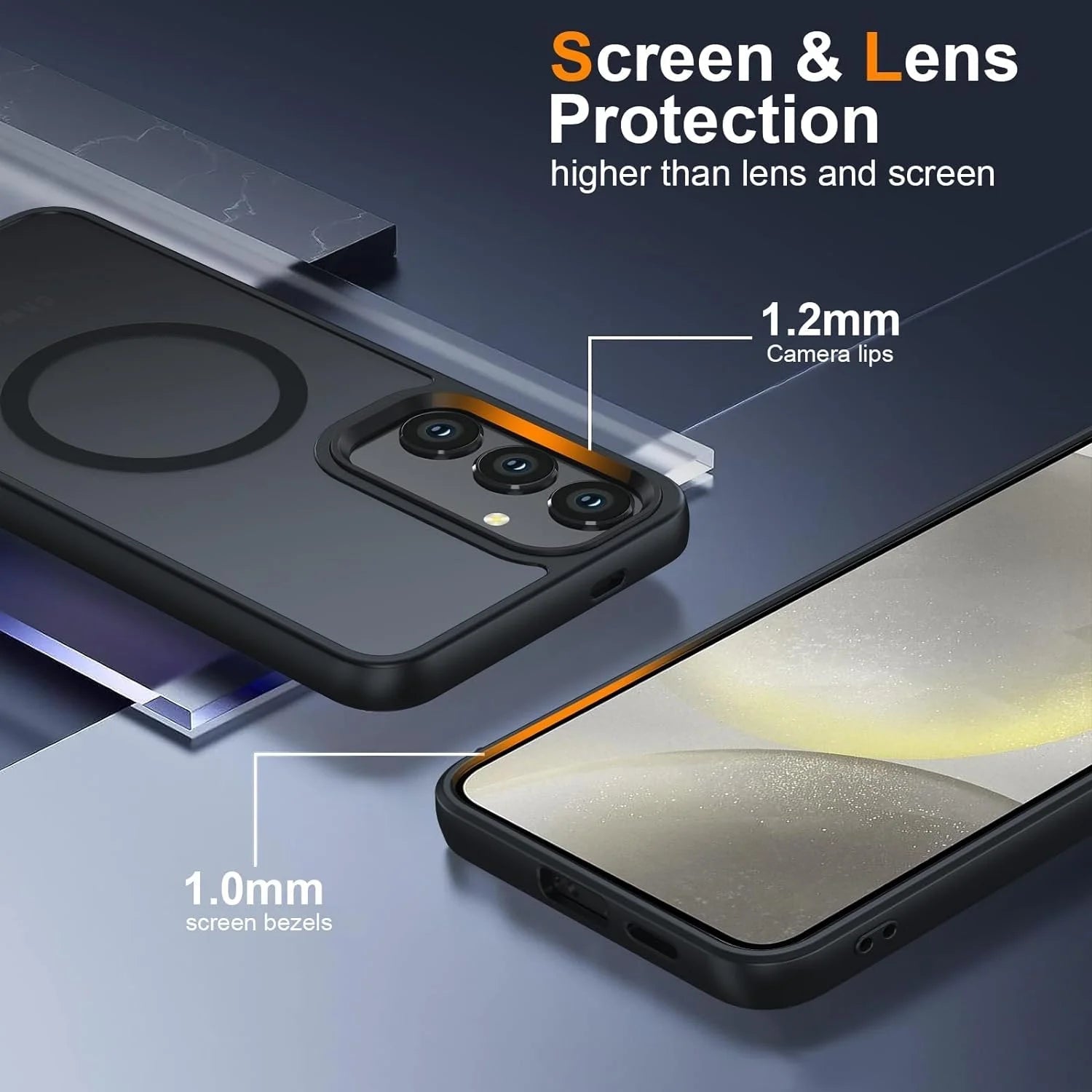 Entronix [Magnetic] Case Compatible with Galaxy S24 - Translucent Frosted Matte