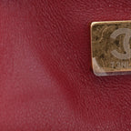 Lambskin Quilted Small Eyes On You Shopping Bag Dark Burgundy