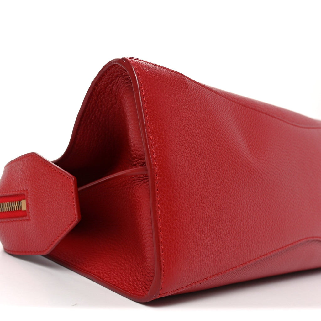 Grained Calfskin Neo Classic Gold Hardware S City Medium Red