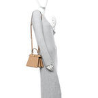 Shiny Nappa Petite Peekaboo I SEE U Satchel Miele Scuro