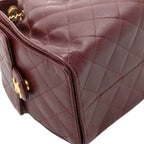 Caviar Quilted Small Chanel 25 Handbag Burgundy